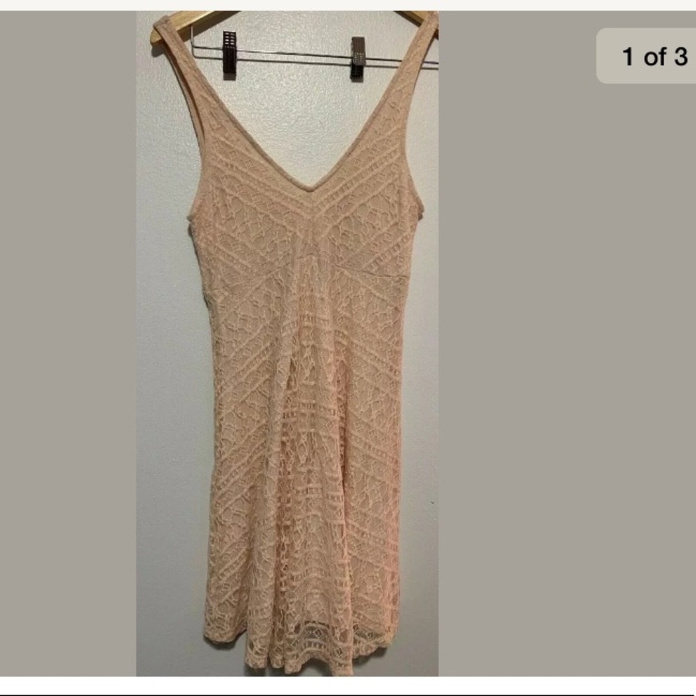 Forever 21 Womens Cream Lace Short Dress Size S